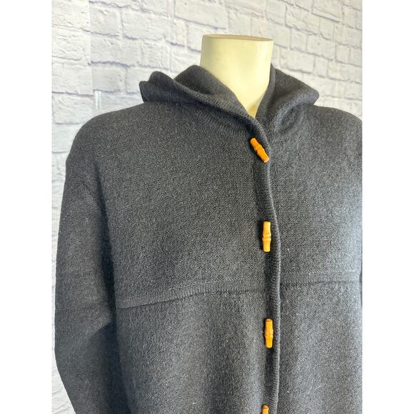 Vintage Karen Scott cardigan 100% Wool Wooden Toggle made Australia size large - Picture 6 of 16